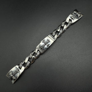 Chrome Hearts Style Watch Bracelet Silver