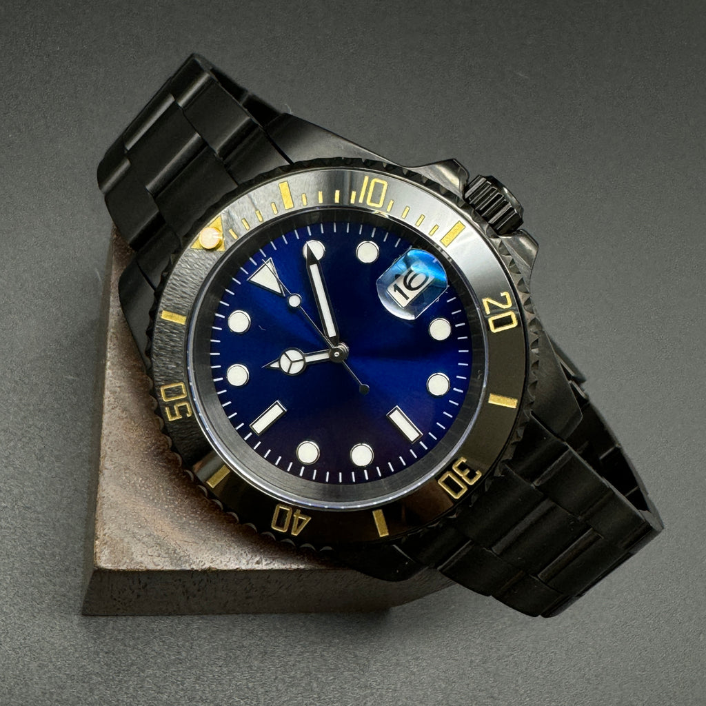 Blue Submariner Watch Black Oyster – Honcos Straps