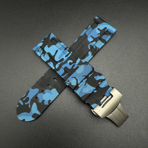 Camouflaged Rubber Straps Panerai Style Clasp