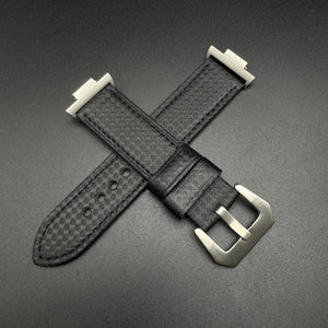Tissot PRX Style Replacement Carbon Fiber Leather Straps