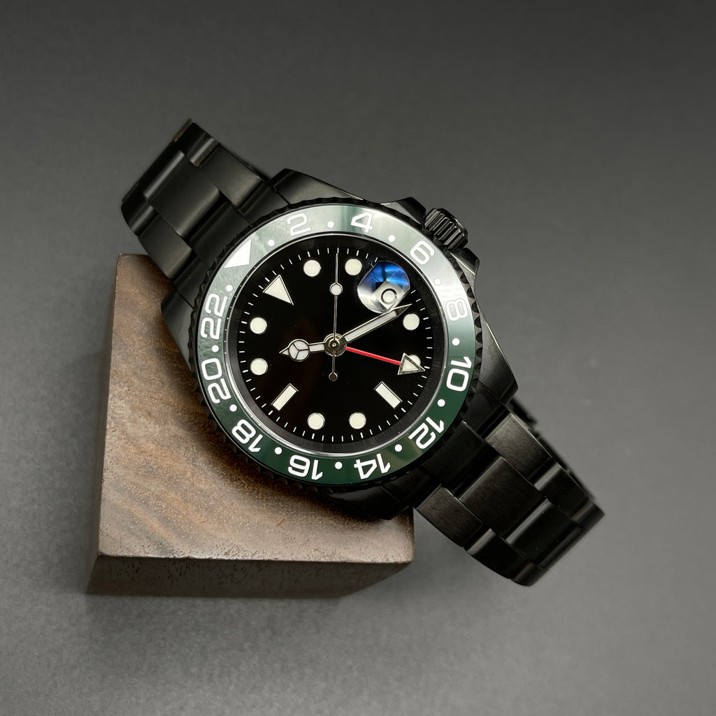 GMT Style Watch Black Oyster – Honcos Straps