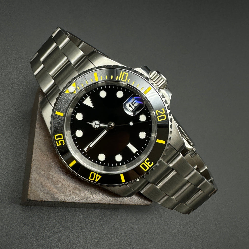 Black Submariner Watch Silver Oyster – Honcos Straps