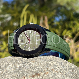 Watch Patek 5164a Green Strap 5167A Aquanaut Style MODS Watch